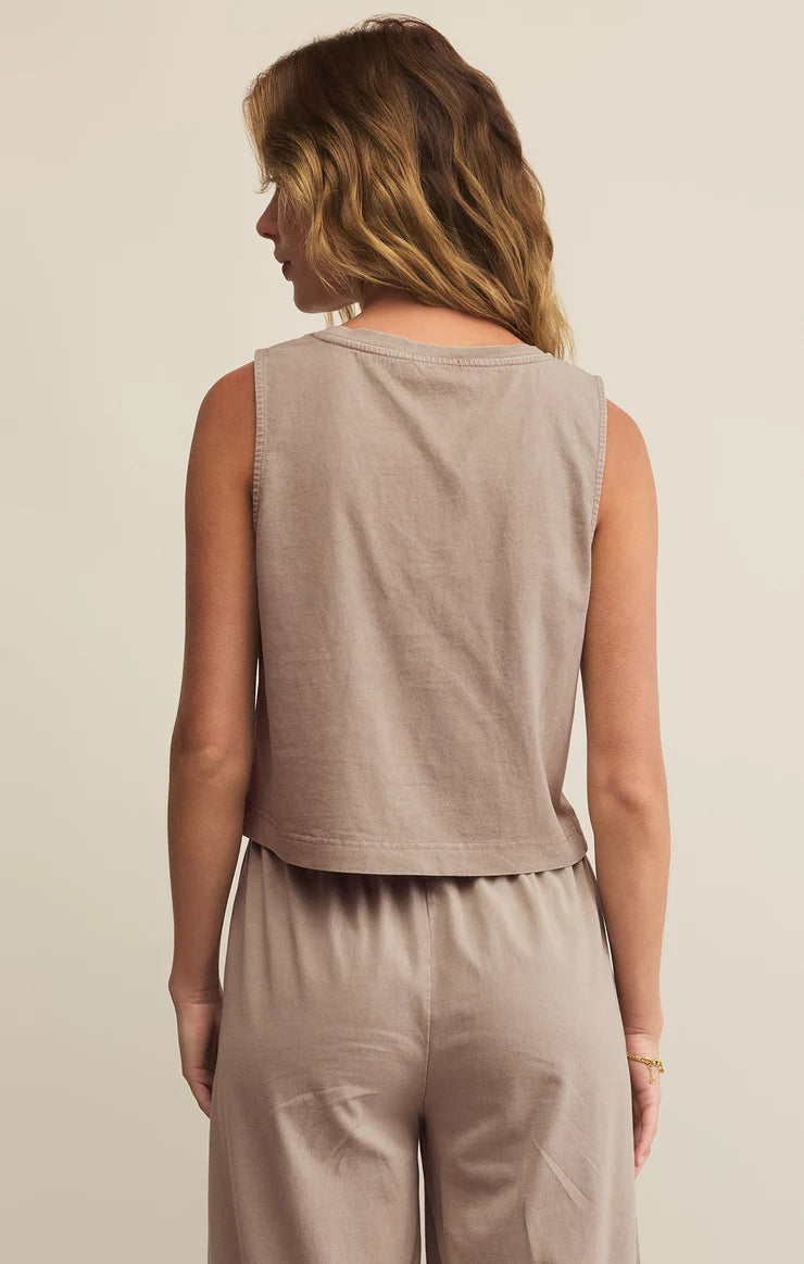 Z SUPPLY Women's Top PEBBLE MOON / XS Z Supply Sloane V-Neck Top || David's Clothing ZT242656