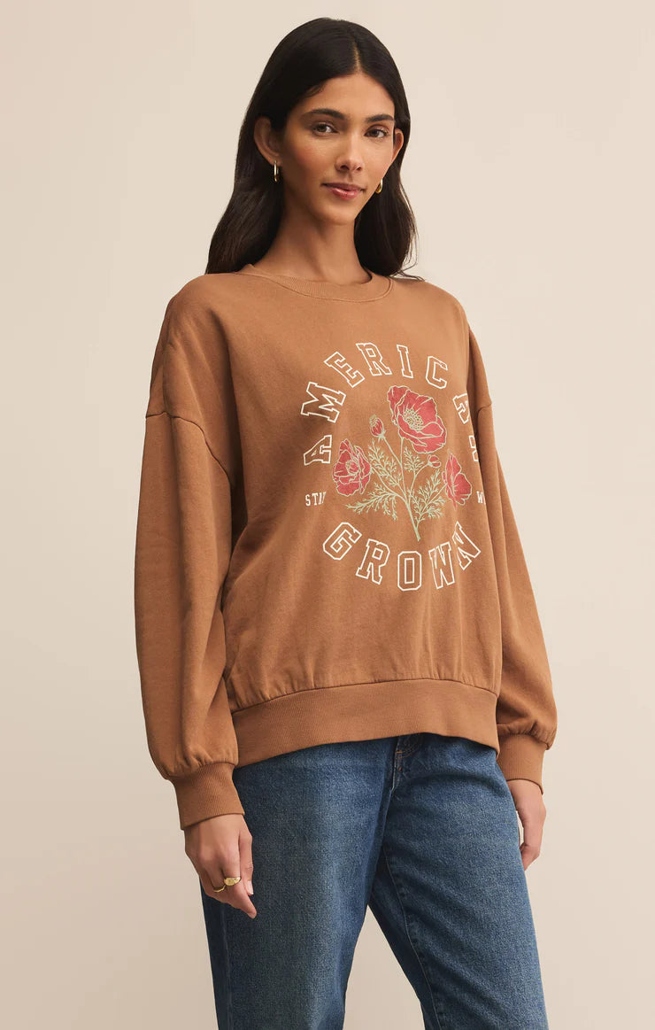 Z SUPPLY Women's Top Z Supply Stay Wild Sunday Sweatshirt || David's Clothing