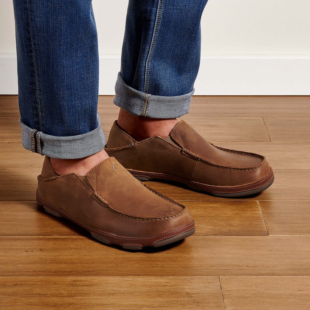 OLUKAI Men's Shoes Olukai Moloa Leather Slip On || David's Clothing