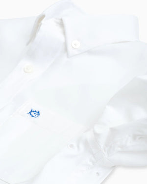 SOUTHERN TIDE Kid's Tops Southern Tide Boys Solid Intercoastal Button Down Shirt || David's Clothing