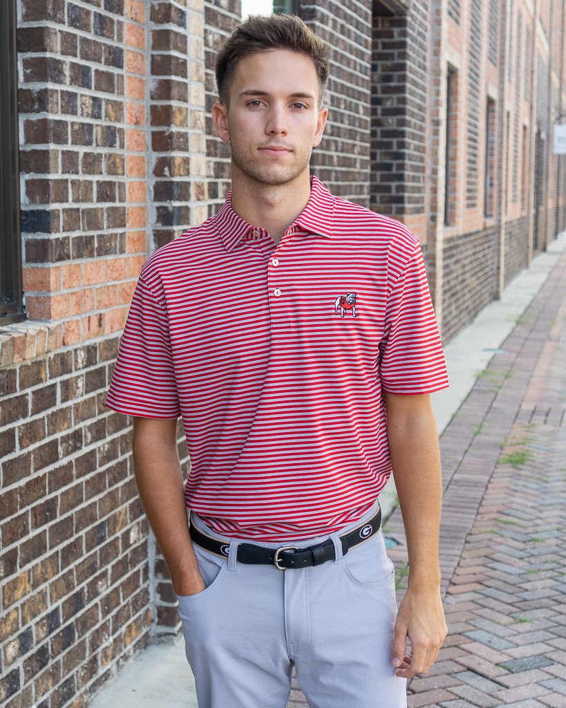 Zeppro Men's Belts Zeppro University of Georgia Ribbon Belt - Black || David's Clothing