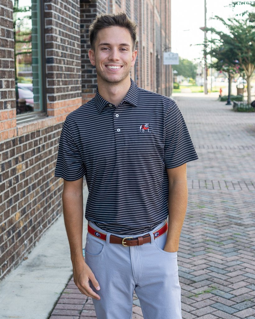 Zeppro Men's Belts Zeppro University of Georgia Ribbon Belt - Red || David's Clothing